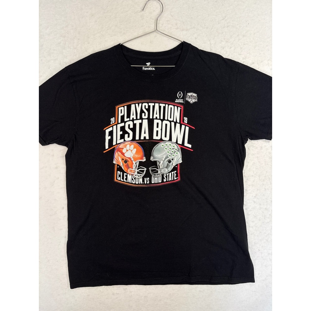 Fanatics 2019 PlayStation Fiesta Bowl Clemson vs Ohio State T-Shirt Mens XL BK